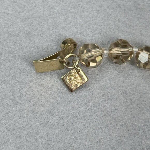 Banana Republic Necklace Smoky Clear Pink Faceted Sparkling Beads Layer Long 36" - Picture 8 of 8